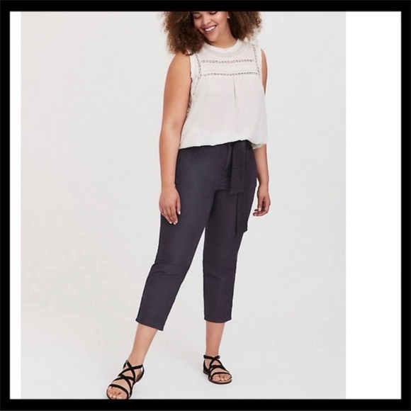 NWT Torrid Twill Tie Front Utility Pants Size 20 - Picture 1 of 16